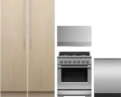 5 Piece Package Includes Refrigerator, Freezer, Range, Hood And Dishwasher